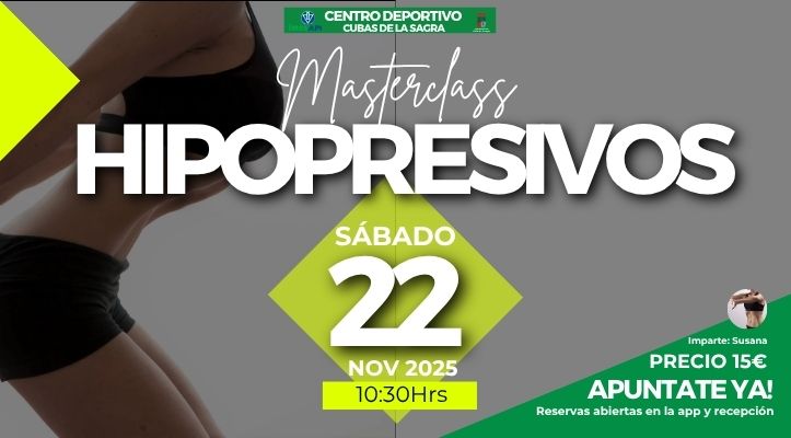 Masterclass de Hipopresivos en el Centro Deportivo Cubas de la Sagra