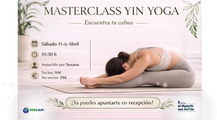 Masterclass Yin Yoga con Susana el sábado 11 de abril