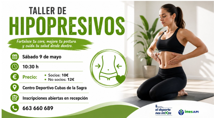 TALLER DE HIPOPRESIVOS – MEJORA TU CORE Y TU SALUD - 9 MAYO 2026