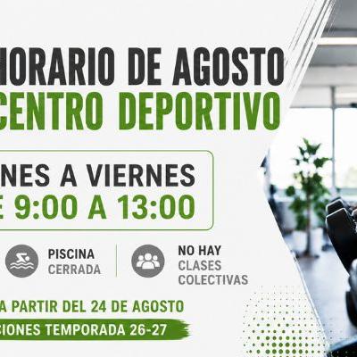 Horario de Agosto – Centro Deportivo Cubas de la Sagra